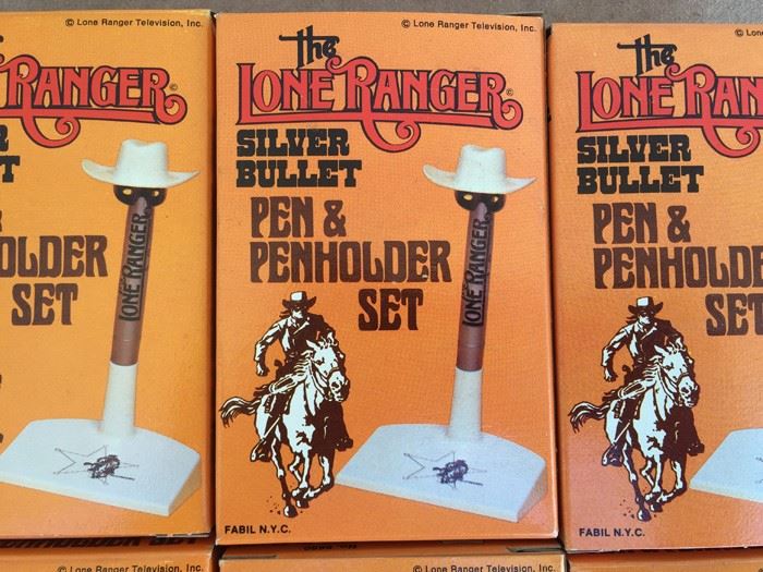 The Lone Ranger Silver Bullet Pen & Penholder Sets Fabil N.Y.C. New In Box [Photo 3]