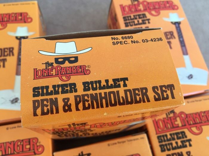 The Lone Ranger Silver Bullet Pen & Penholder Sets Fabil N.Y.C. New In Box [Photo 2]