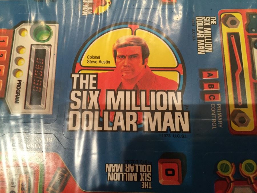 The Six Million Dollar Man Bionic Tattoos And Stickers New Sealed Kenner 1976 [Photo 2]