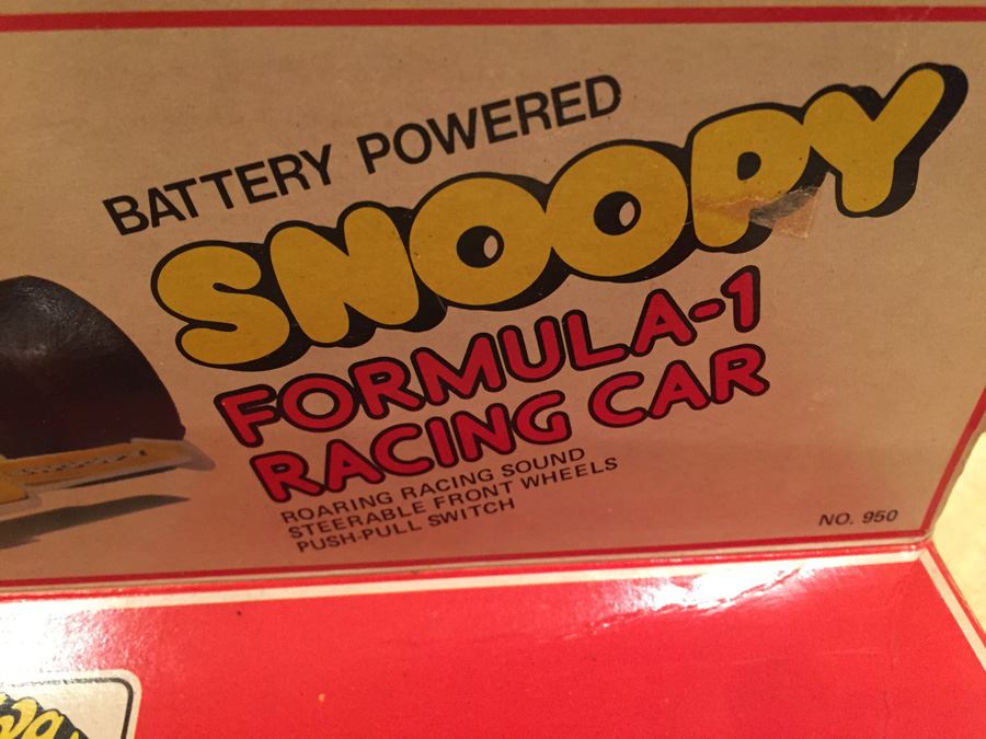 Vintage SNOOPY Formula-1 Racing Car Woodstock New In Box Aviva Hasbro No. 950  [Photo 5]