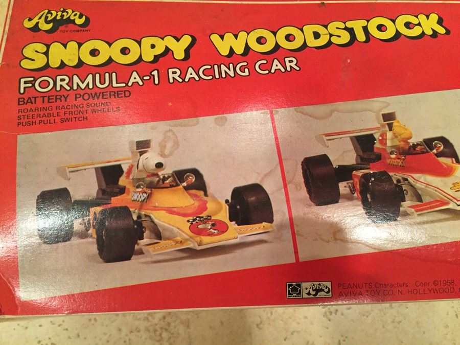 Vintage SNOOPY Formula-1 Racing Car Woodstock New In Box Aviva Hasbro No. 950  [Photo 10]