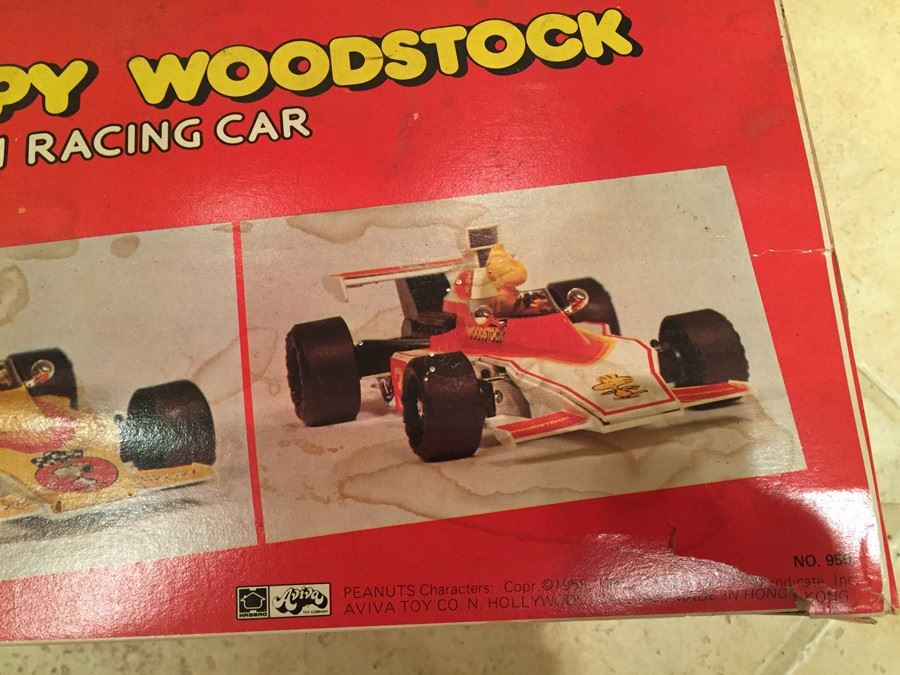 Vintage SNOOPY Formula-1 Racing Car Woodstock New In Box Aviva Hasbro No. 950  [Photo 11]