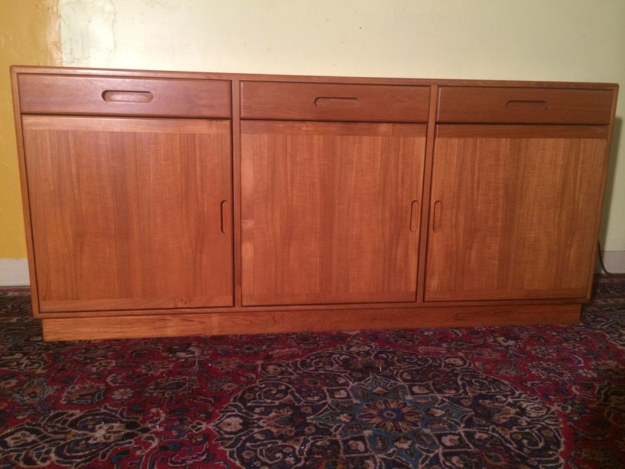 Solid Teak Danish Credenza / Sideboard