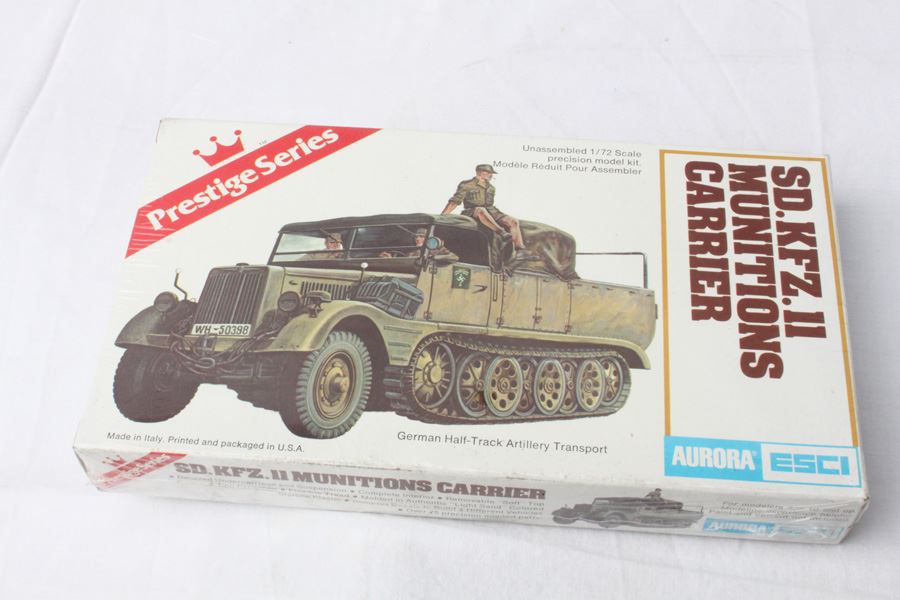 (3) Panzer III, M12 Self-Propelle Gun & SD. KFZ. II Munitions Carrier Prestige Series Aurora ESCI Model Kits Sealed New In Box 1977 [Photo 3]