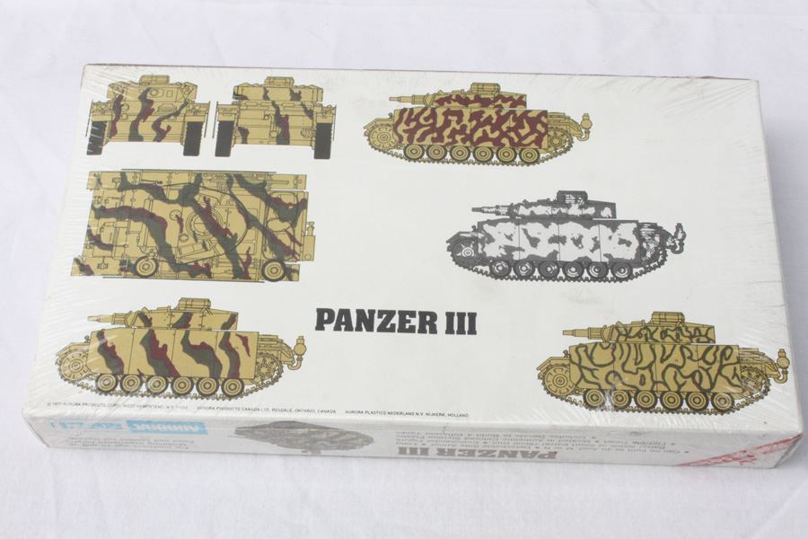 (3) Panzer III, M12 Self-Propelle Gun & SD. KFZ. II Munitions Carrier Prestige Series Aurora ESCI Model Kits Sealed New In Box 1977 [Photo 5]