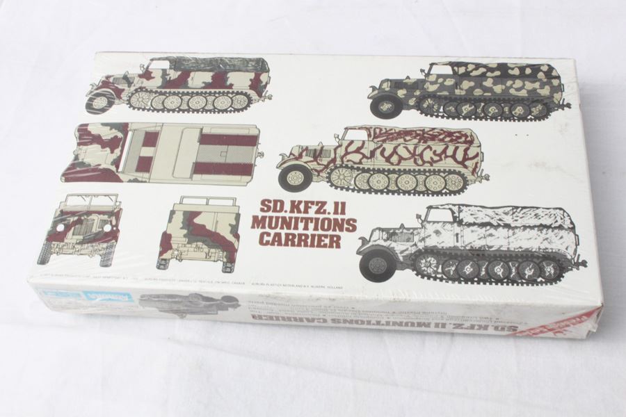(3) Panzer III, M12 Self-Propelle Gun & SD. KFZ. II Munitions Carrier Prestige Series Aurora ESCI Model Kits Sealed New In Box 1977 [Photo 13]