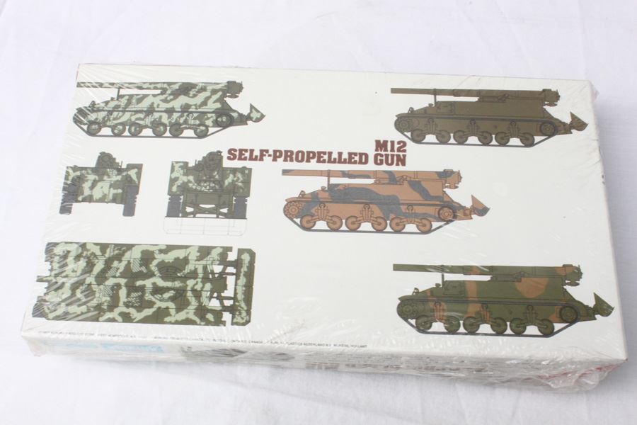 (3) Panzer III, M12 Self-Propelle Gun & SD. KFZ. II Munitions Carrier Prestige Series Aurora ESCI Model Kits Sealed New In Box 1977 [Photo 9]