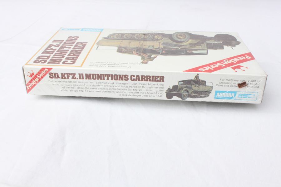 (3) Panzer III, M12 Self-Propelle Gun & SD. KFZ. II Munitions Carrier Prestige Series Aurora ESCI Model Kits Sealed New In Box 1977 [Photo 12]