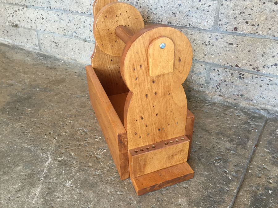 Custom Made Wooden Knitting Yarn Utility Storage Box [Photo 2]