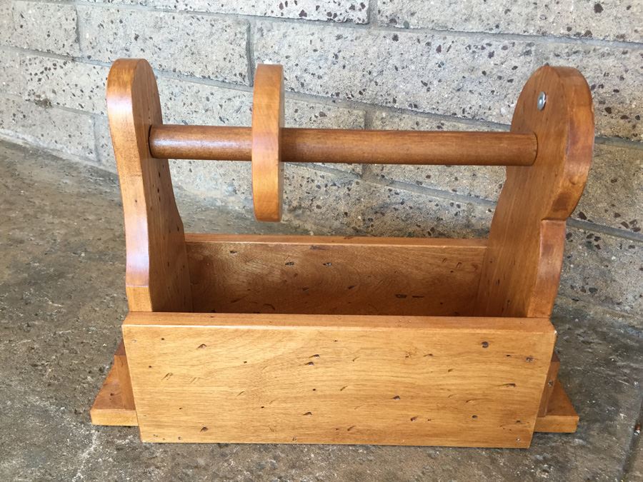 Custom Made Wooden Knitting Yarn Utility Storage Box [Photo 1]