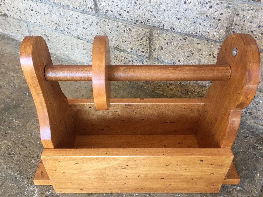 Custom Made Wooden Knitting Yarn Utility Storage Box [Photo 4]