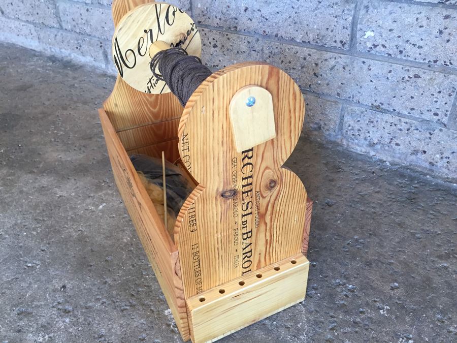 Custom Made Wooden Knitting Yarn Utility Storage Box [Photo 5]