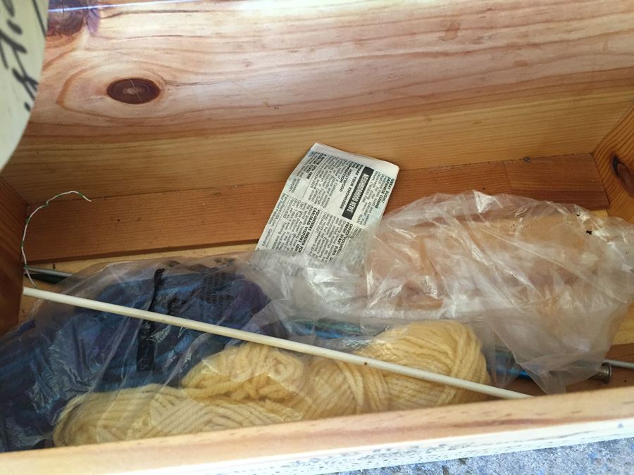 Custom Made Wooden Knitting Yarn Utility Storage Box [Photo 7]