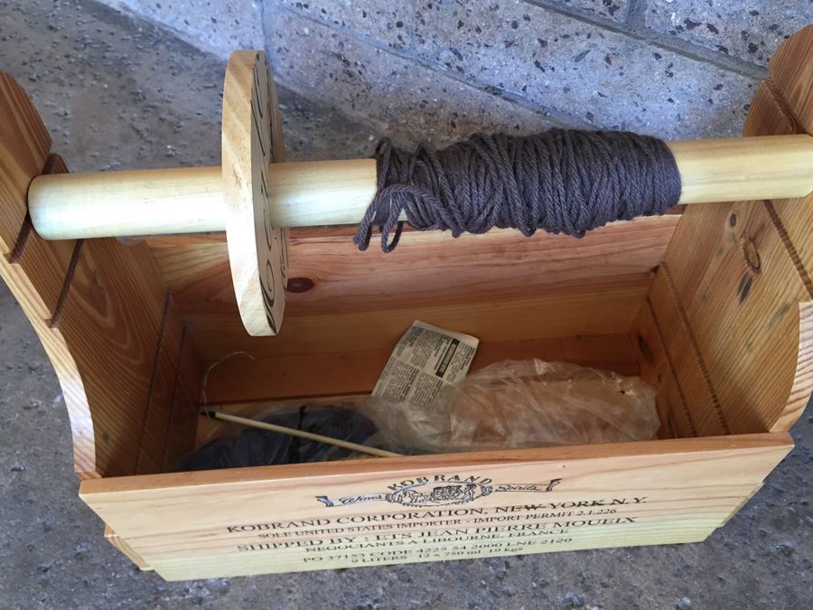Custom Made Wooden Knitting Yarn Utility Storage Box [Photo 6]
