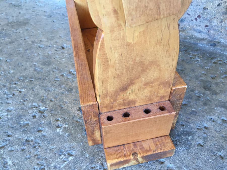 (2) Pair Of Custom Made Wooden Knitting Yarn Utility Storage Boxes [Photo 8]