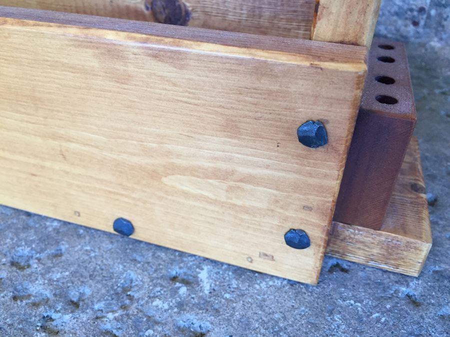 (2) Pair Of Custom Made Wooden Knitting Yarn Utility Storage Boxes [Photo 7]