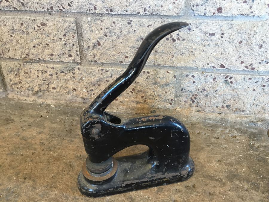 Vintage 1928 Paper Embossing Stamp Machine North American Aviation Inc Delaware 1928 [Photo 6]