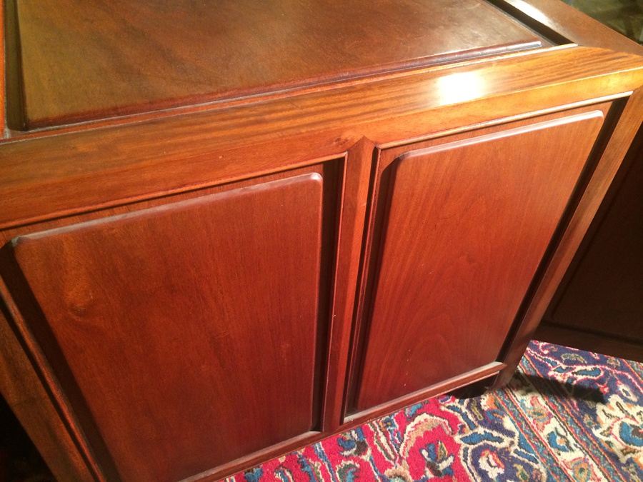 (2) Square Rosewood Chinese End Tables With Two Doors [Photo 8]