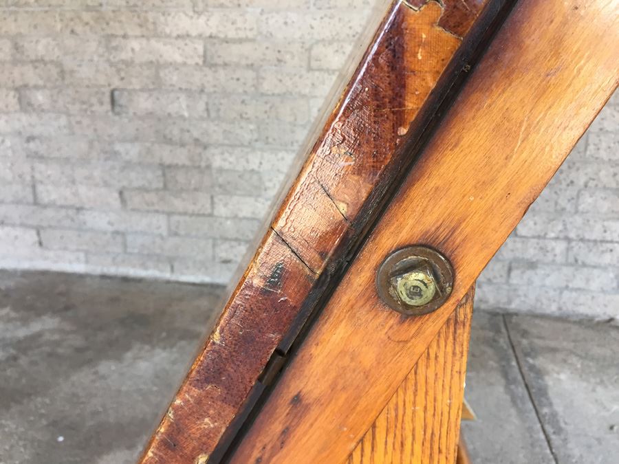 Vintage Wooden Adjustable Drafting Table Excellent For Use Or Display [Photo 16]