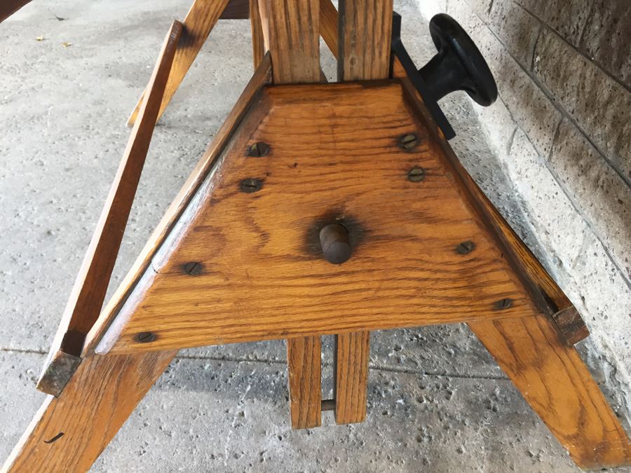 Vintage Wooden Adjustable Drafting Table Excellent For Use Or Display [Photo 5]