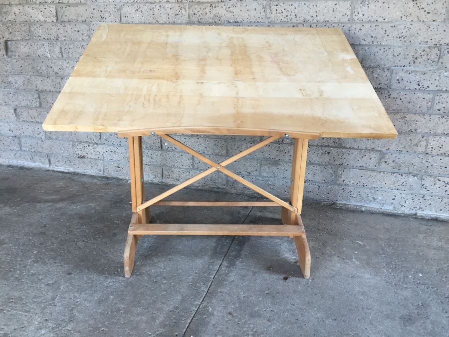 Wooden Adjustable Drafting Table  [Photo 8]