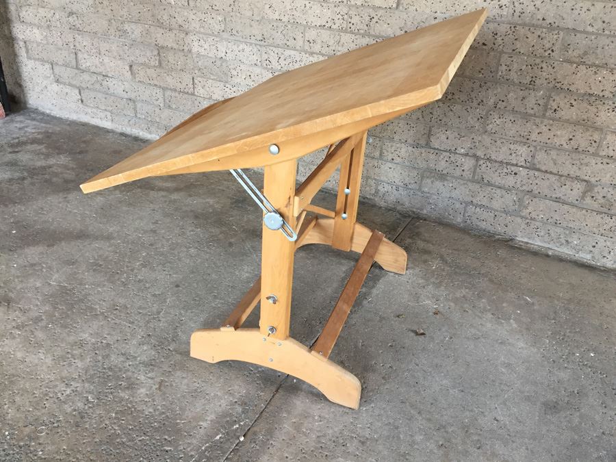 Wooden Adjustable Drafting Table  [Photo 3]