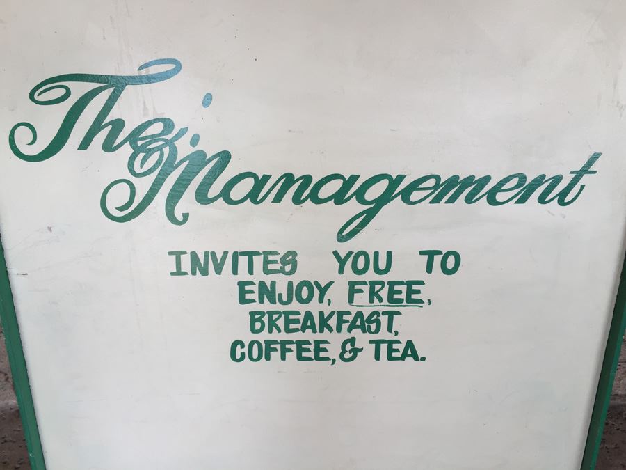 Vintage Double Sided Hand Painted Wooden Sign San Diego Hotel Sign #1 Budget Hotel In San Diego [Photo 14]