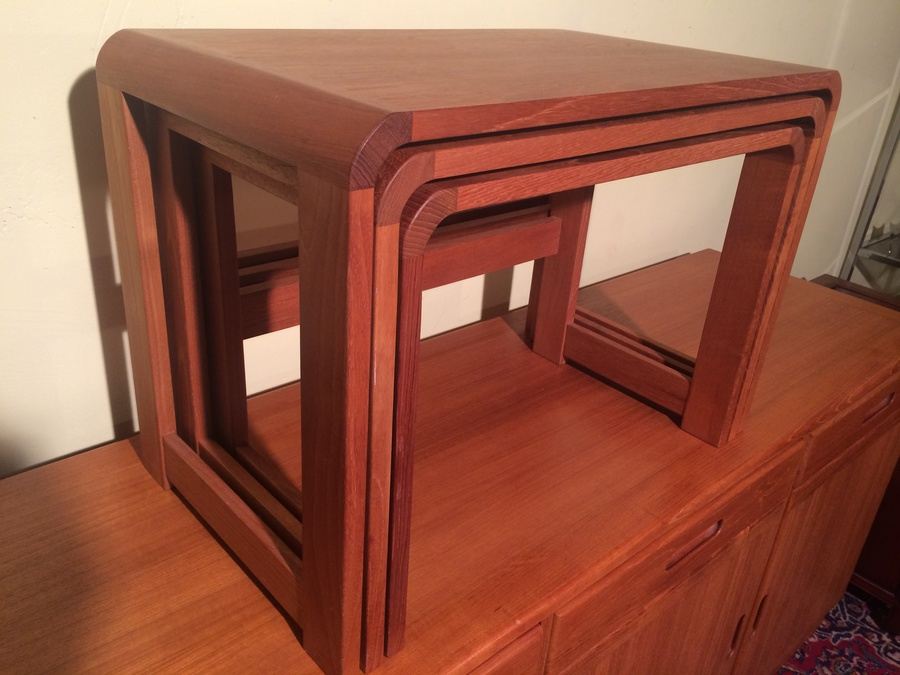 (3) Teak Nesting Tables [Photo 3]