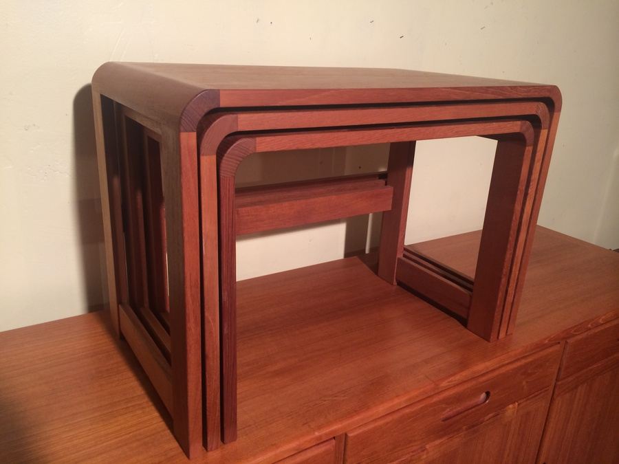 (3) Teak Nesting Tables [Photo 2]