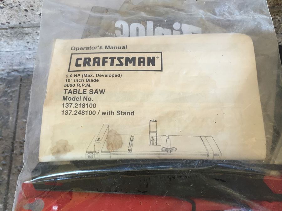 old craftsman table saw manual