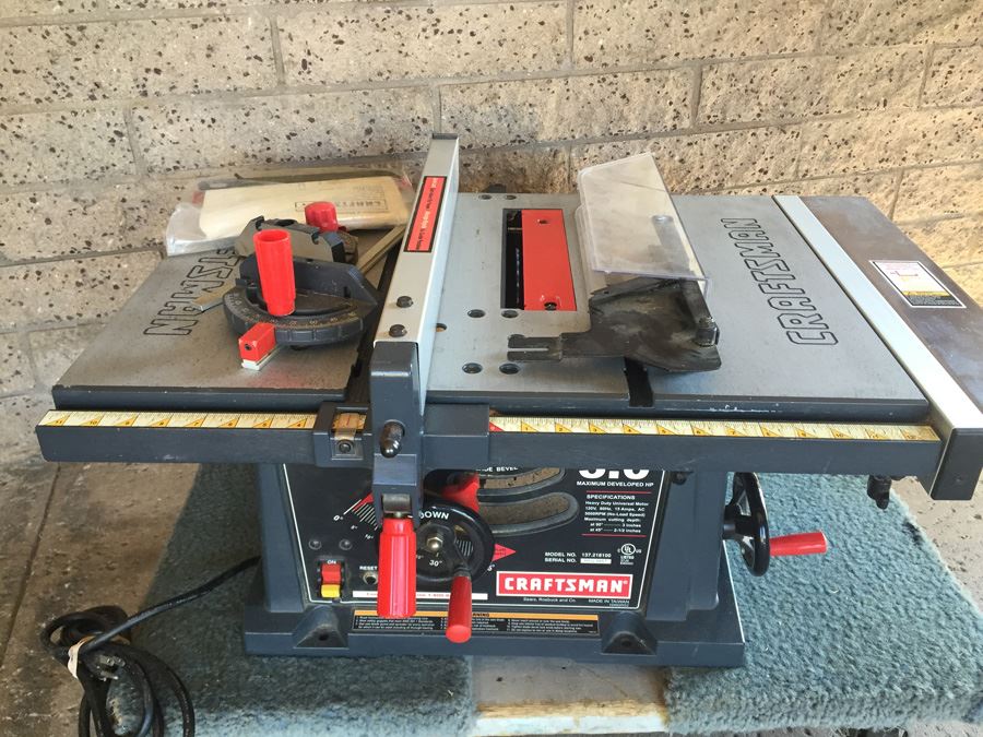CRAFTSMAN Table Saw Model 137 218100 With Manual [Photo 1]