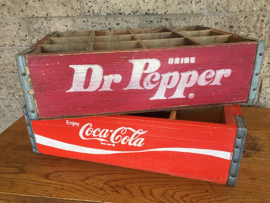 Vintage Dr. Pepper And Coca-Cola Wooden Crates [Photo 1]