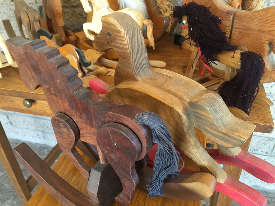Huge Collection Of Miniature Wooden Rocking Horses [Photo 7]