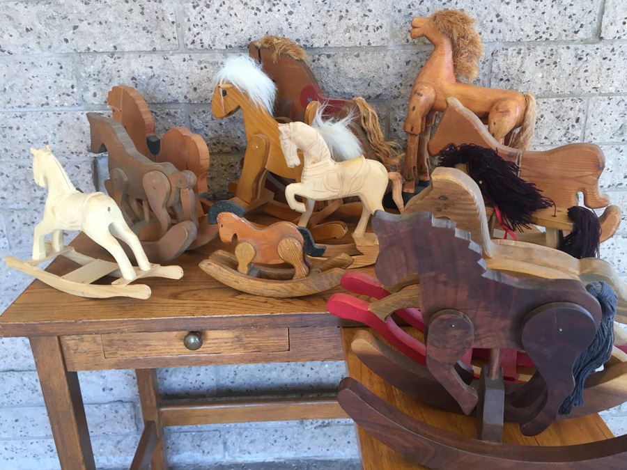 Huge Collection Of Miniature Wooden Rocking Horses [Photo 2]