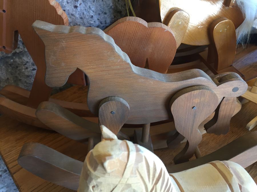 Huge Collection Of Miniature Wooden Rocking Horses [Photo 5]