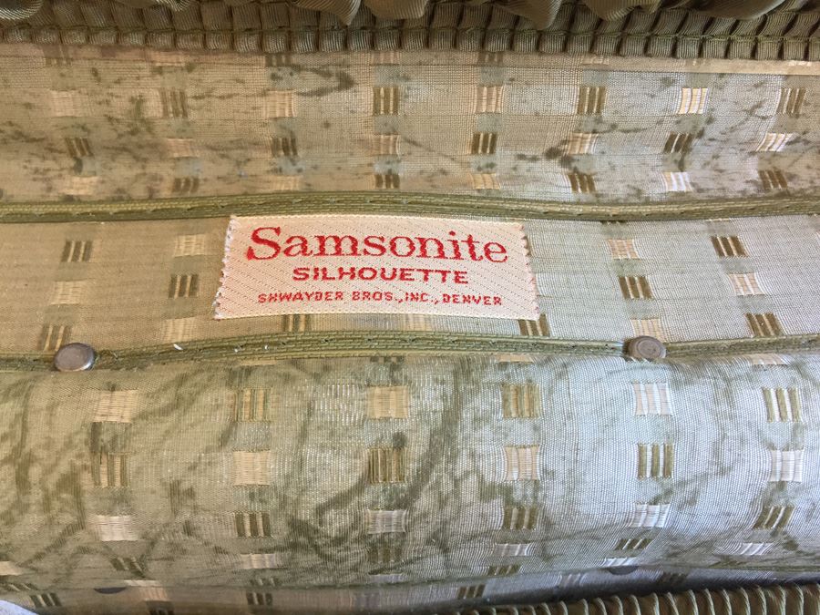 Pair Of Vintage Green Luggage Skyway And Samsonite [Photo 8]