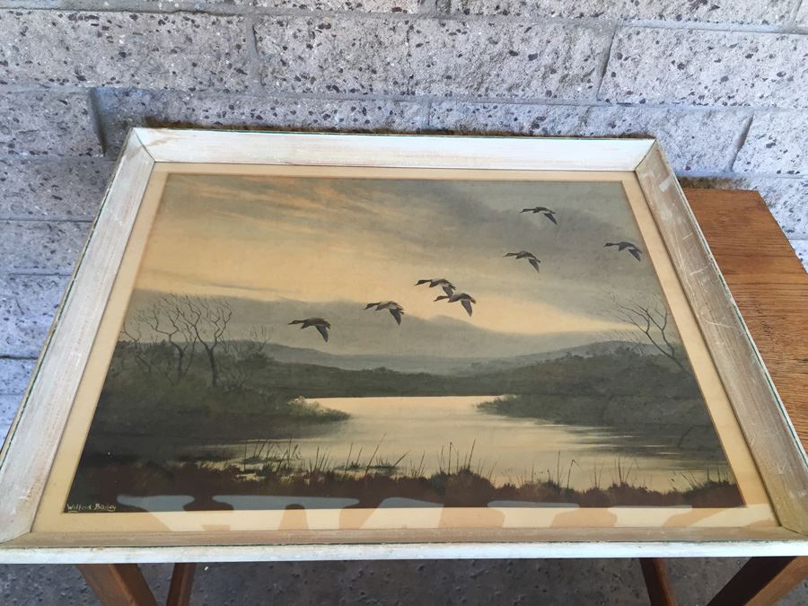 Nicely Framed Wilfrid Bailey Duck Pond Print