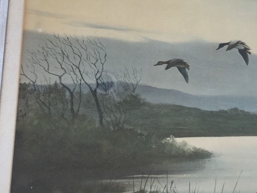 Nicely Framed Wilfrid Bailey Duck Pond Print [Photo 7]