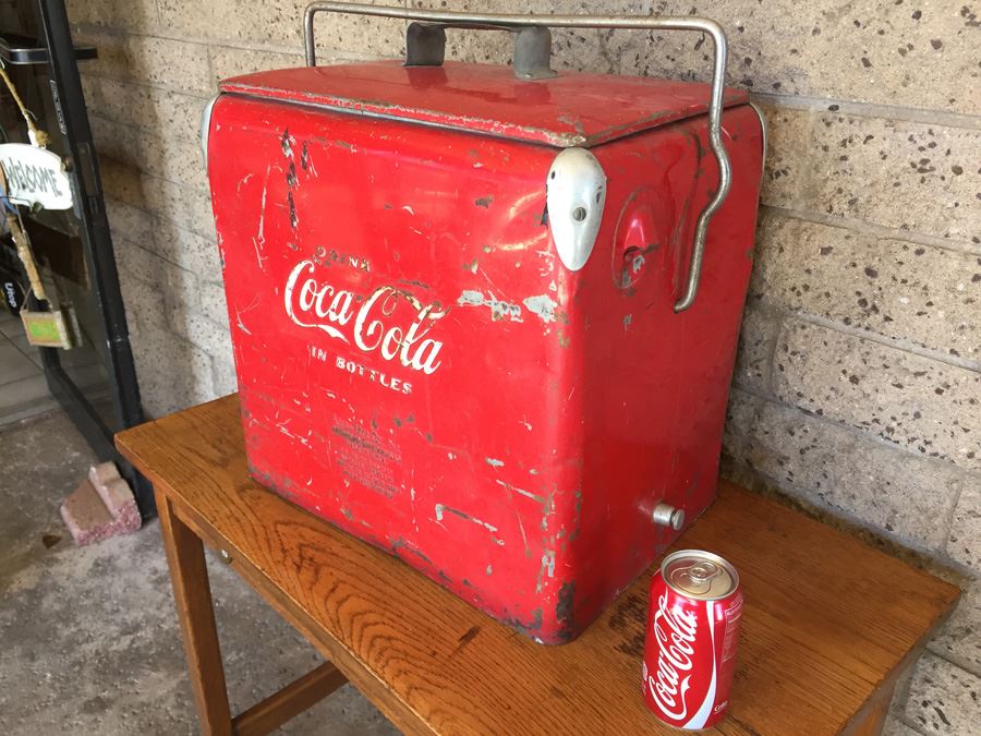 Vintage Original Coca-Cola Red Cooler With Bottle Opener Drink Coca-Cola In Bottles Acton Mfg Co., Inc. [Photo 12]