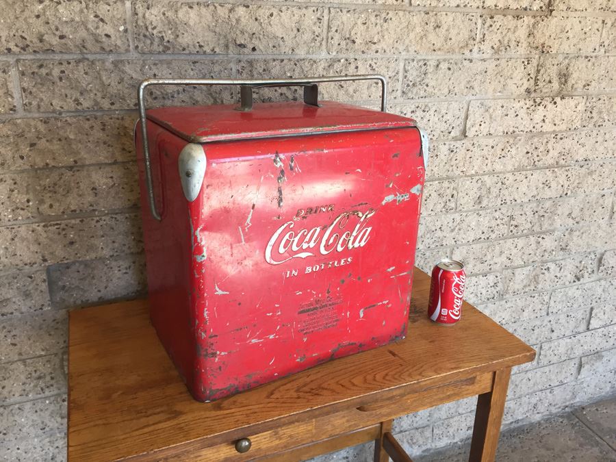 Vintage Original Coca-Cola Red Cooler With Bottle Opener Drink Coca-Cola In Bottles Acton Mfg Co., Inc. [Photo 10]