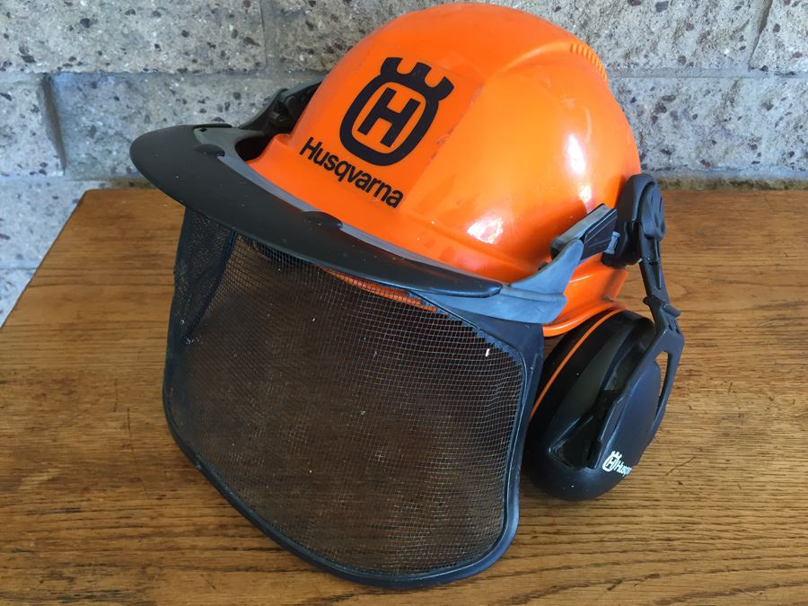 Husqvarna Chain Saw Helmet With Shield And Hearing Protectors