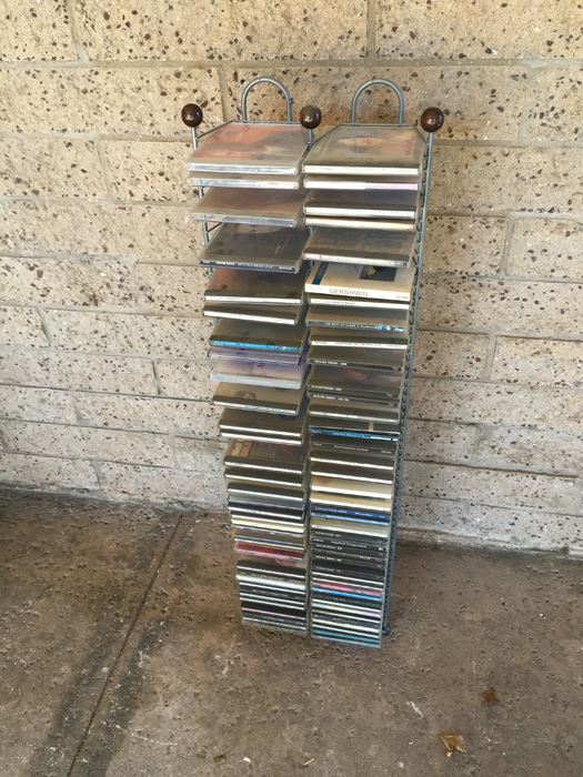 Music CD Display Storage Rack With CDs