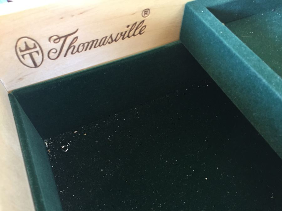 Thomasville Long Dresser And Small Dresser With Marble Tops And Large 3-Panel Hinged Mirror [Photo 3]