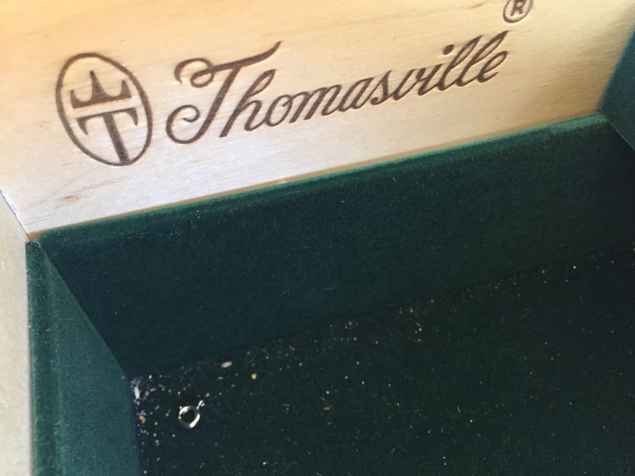 Thomasville Long Dresser And Small Dresser With Marble Tops And Large 3-Panel Hinged Mirror [Photo 12]