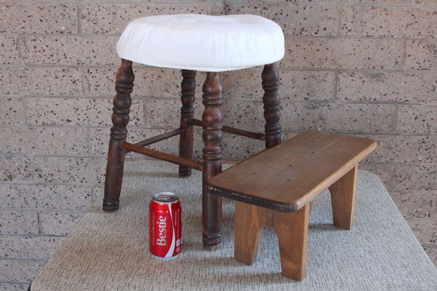 Pair Of Wooden Stools