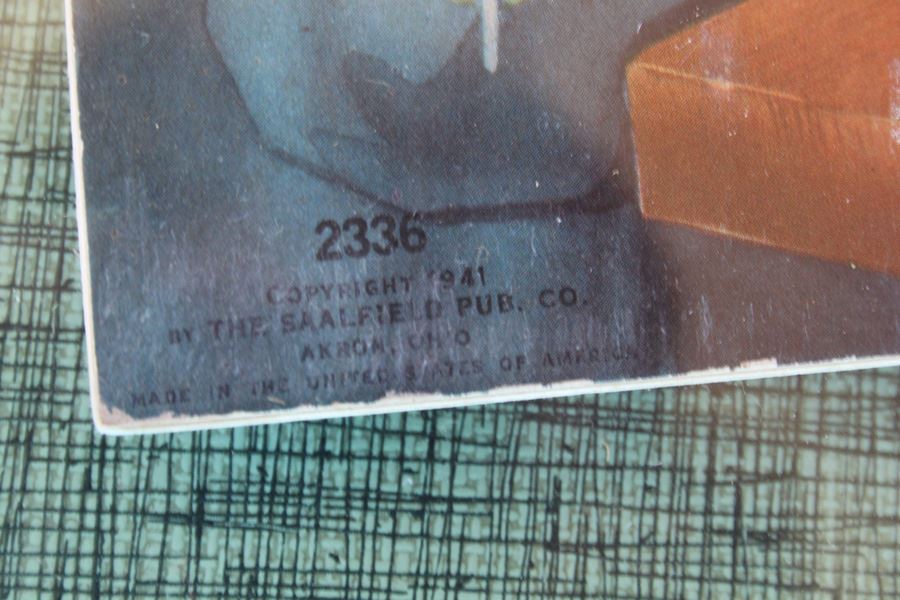 Vintage 1941 Make A Picture Book Pasting Without Paste Designed By Duke Downs With Nice Clear Display On Stand [Photo 7]