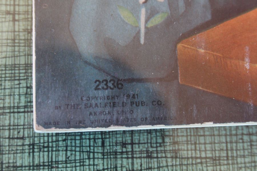 Vintage 1941 Make A Picture Book Pasting Without Paste Designed By Duke Downs With Nice Clear Display On Stand [Photo 3]