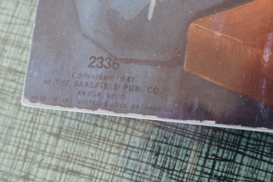 Vintage 1941 Make A Picture Book Pasting Without Paste Designed By Duke Downs With Nice Clear Display On Stand [Photo 8]