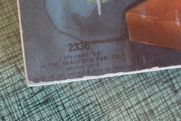 Vintage 1941 Make A Picture Book Pasting Without Paste Designed By Duke Downs With Nice Clear Display On Stand [Photo 9]