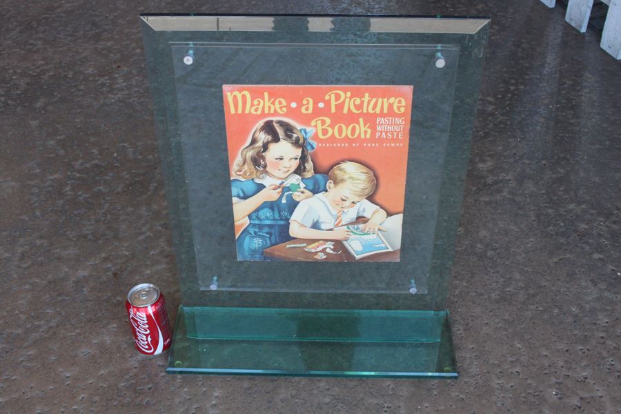 Vintage 1941 Make A Picture Book Pasting Without Paste Designed By Duke Downs With Nice Clear Display On Stand [Photo 1]